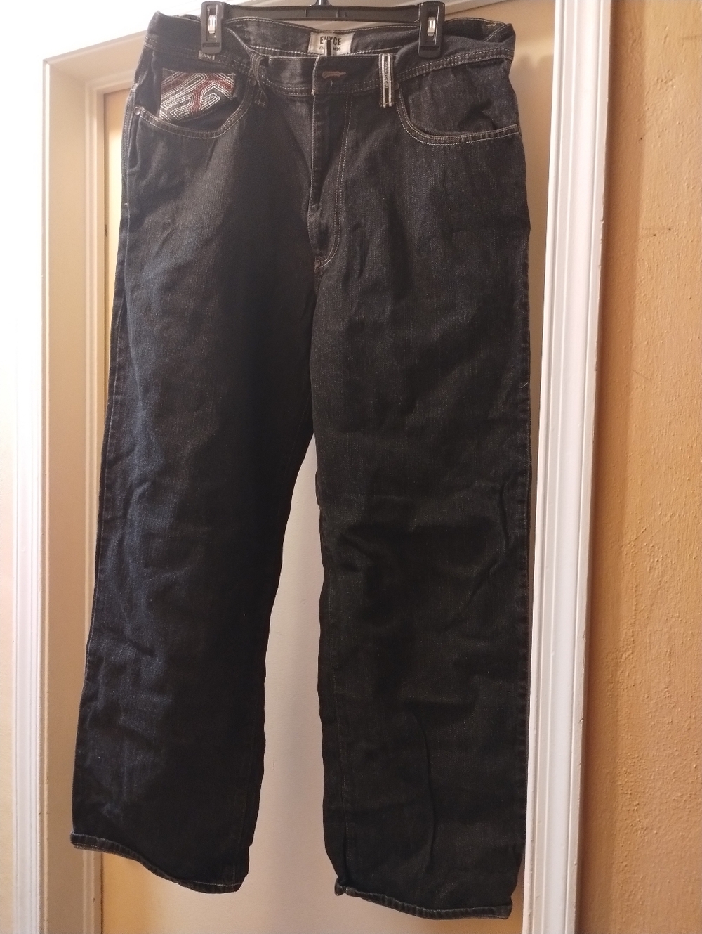 Dark Wash Straight-Leg Jeans